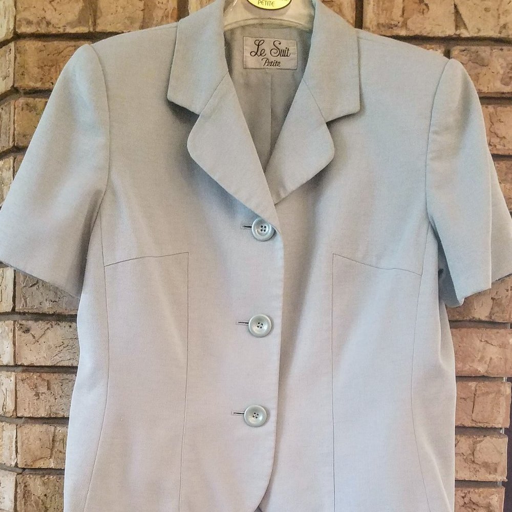 KASPER LeSuit 14P Sh Sleeve Skirt Suit Pastel Gr
